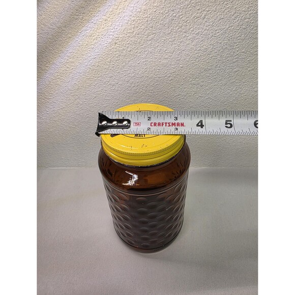 Vintage Collectible Glass Malt Extract Ovaltine Jar with yellow lid Retro - Picture 8 of 8